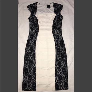 Melrose white and black Lace dress